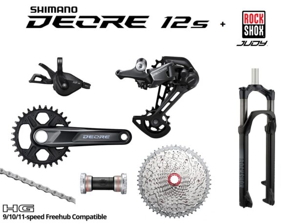 GROUPSET UPGRADE SHIMANO DEORE 1X12SP + RockShox Judy Silver TK Solo Air 27,5 ή 29 από: