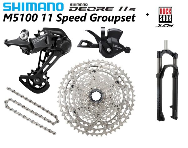 GROUPSET UPGRADE SHIMANO DEORE 1X11SP + RockShox Judy Silver TK Solo Air 27,5 ή 29 από: