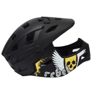 Κράνος Full Face MOON Rebel Black Matt Yellow