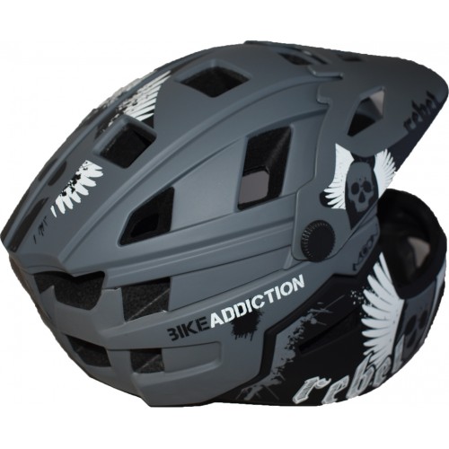 Κράνος Full Face MOON Rebel Black Matt Grey - Image 2
